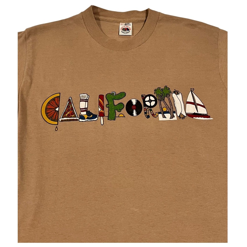 Vintage Fruit of the Loom California Graphic T-Shirt Size M